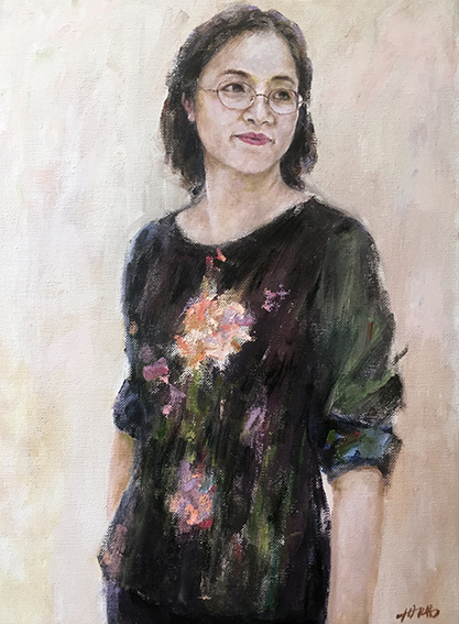 张丹阳作品2《女企业家-施文娟》50x70cm 2020年